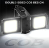 Double Sided COB Flashlight Mini Keychain Light Camping Light With Stand