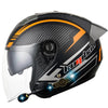 KUQIBAO Motorcycle Smart Bluetooth Sun Protection Double Lens Safety Helmet, Size: L(Matte Black Phantom Fiber+Gray Rear Spoiler)