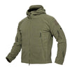 Fleece Warm Men Thermal Breathable Hooded Coat Size:XXL(Green)
