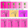 LED Plant Lamp With 1.6m Stand USB Remote Control Dimming Grow Light, Style: Four Head(Full Spectral)