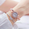 BS Bee Sister FA1531  Butterfly Cross Full Diamond Ladies Watch Bracelet Watches(Rose Gold)