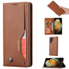 For Samsung Galaxy S25 Ultra 5G Knead Skin Texture Flip Leather Phone Case(Brown)