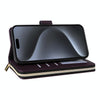 For iPhone 15 Pro Max Nine-card Slots Zipper Wallet Bag Leather Phone Case(Dark Purple)