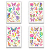 10 PCS Children Water Transfer Fresh Butterfly Bronzing Tattoo Stickers Cartoon Cute Metal Tattoo Stickers(WE-038)