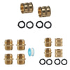 3/4GHT Brass Internal External Thread American Adapter Garden Hose Connector, : 2pcs /Pack Female Two-way Swivels