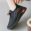 Ladies Spring Casual Sneakers Fly Knit Shoes, Size: 37(Red Logo)