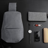 KAKA Chest Bag Leisure Single Shoulder Messenger Bag Multifunctional Outdoor Sports Waterproof Waist Bag(Grey)