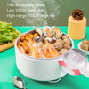 Mechanical Model Double Layer Electric Boiling Pot Household Multifunctional Small Electric Cooker(US Plug)