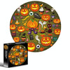 Round Shape Irregular Plane Puzzle Jigsaw Toy 1000 Pieces(Pumpkin Halloween)