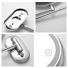 8 Inch Wall-Mounted Double-Sided Makeup Mirror LED Three-Tone Light Bathroom Mirror, Colour:Battery Models Silver(Ten Times Magnification)