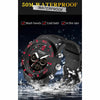 SANDA 3106 Dual Digital Display Men Outdoor Sports Luminous Shockproof Electronic Watch(Black Gold)