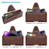 NUOKU 5.5-6.7 Inch Dual Phone Belt Clip Carrying Pouch Litchi Texture Leather Phone Case(Dark Brown)