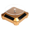 110*110*50mm Solar Showcase Automatic Rotating Stand 360 Turntable For Necklace Bracelet Watch Display