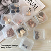 10pcs Transparent Jewelry Storage Box Travel Portable Small Box 3.5 x 3.5 x 1.8cm