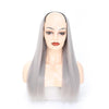 Wig Half Headgear Long Straight Hair U-Shaped Wig Headgear, Colour: 14.US-0906# Grandma Gray