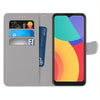 For Alcatel 1L (2021) Coloured Drawing Cross Texture Horizontal Flip PU Leather Case with Holder & Card Slots & Wallet & Lanyard(Cat Drinking Soda)