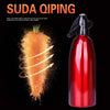 Manual Soda Siphon CO2 Dispenser Water Bubble Generator Cool Drink Cocktail Soda Machine Aluminum Bar DIY Soda Maker, Capacity: 1L(Red)