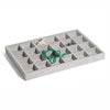 Suede Jewelry Storage Tray Necklace Pendant Bracelet Bangle Display Case, Size: 24 Grid(Grey)