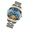 FNGEEN 4001 Men Watch Multi-Function Quartz Watch, Colour: Gold Blue Surface