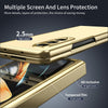 For Samsung Galaxy Z Fold3 5G Integrated AG Frosted Vacuum Plating Phone Case(Gold)