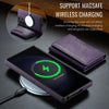 For Samsung Galaxy S23 Ultra 5G DG.MING MAGKING-K2 Series MagSafe RFID Card Bag Detachable Phone Case(Purple)