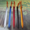 5 PCS Aluminium Alloy Tent Peg Nail Outdoor Traveling Tent Accessories with Rope, Length: 18cm(Red)