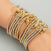 3 In 1 Men Women Micro-inlaid Zircon Elastic Bracelet(Five-pointed star)