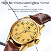 OLEVS 5566 Men Simple Single Calendar Waterproof Quartz Watch(Gold)
