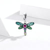 S925 Sterling Silver Shiny Dragonfly Pendant DIY Bracelet Necklace Accessories