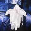 Flying Hanging Ghost Scary Sound and Moving for Halloween Decorations (White)
