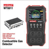 WINTACT WT8811 Compoud Gas Monitor LCD Display Rechargeable Multifunction 4 in1 Combustible O2 H2S CO Gas Sensor Sound-light Vibration Alarm