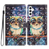 For Samsung Galaxy A26 5G 3D Pattern Leather Phone Case(Big-eyed owl)