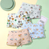 Boys Boxer Briefs Modal Summer Thin Short Pants, Size: XXXL(Green Dinosaur)