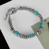 OPK GS1546 Stainless Steel Personalized Blue Turquoise Black Gallstone Bracelet