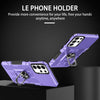For Samsung Galaxy S24 Ultra 5G Ring Holder Armor Hybrid Phone Case(Purple)