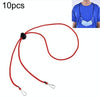 10pcs Mask Anti-lost Adjustable Lanyard and Ear Hook(Red)