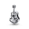 S925 Sterling Silver Simple Guitar Beads DIY Bracelet Necklace Accessories