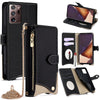 For Samsung Galaxy S21 Ultra 5G Crossbody Chain Fishtail Litchi Leather Phone Case(Black)
