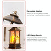 Christmas Flame Lantern Christmas Decoration LED Luminous Ornament Candlestick Lamp, Size: Large 77 x 77 x 195mm(Bronze Angel)