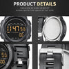 Calorie Pedometer Alarm Clock Waterproof Multifunctional Mountain Sports Shockproof Smartwatch(Black)