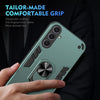 For Samsung Galaxy S25+ 5G Shockproof Metal Ring Holder Phone Case(Green)