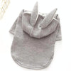 Grey Rabbit Ear Pet Sweatshirt, Small - Soft & Breathable