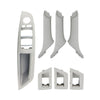 Car Imported Version Inside Doors Handle Pull Trim Cover 5141 7225 873 for BMW F10 F18, Left Driving (Grey)