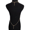 Sexy Sparkle Rhinestone Halter Necklace Bikini Beach Body Chain(Gold SKU2560)