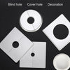 Square Air Conditioning Hole Decoration Cover Wall Hole Plug, Style: 9cm White