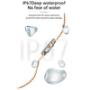 WS-E9 Ultra 2.2 inch IP67 Waterproof Metal Buckle Ocean Silicone Band Smart Watch, Support Heart Rate / NFC(Orange)