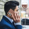 For Samsung Galaxy A55 5G Splicing Color Hollow Flower Pattern RFID Leather Phone Case(Brown)
