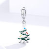 S925 Sterling Silver Pendant Platinum Plated Christmas Tree Beads DIY Bracelet Necklace Accessories