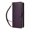 For Samsung Galaxy S23 Ultra 5G Nine-card Slots Zipper Wallet Bag Leather Phone Case(Dark Purple)