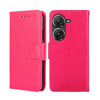 For Asus Zenfone 9 Crystal Texture Horizontal Flip Leather Phone Case(Rose Red)